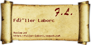Füller Laborc névjegykártya